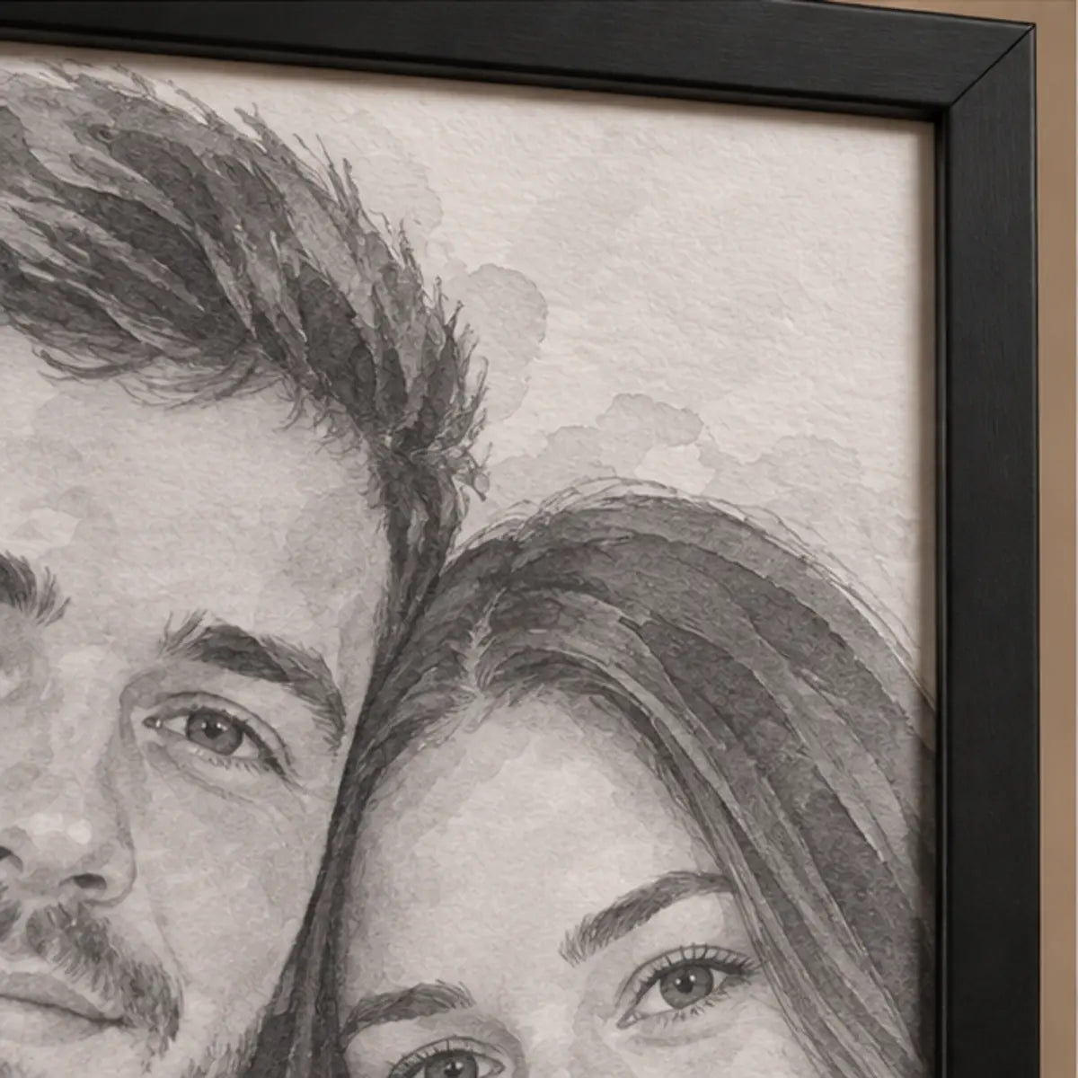 Custom Framed Couple Portrait – Gift-Wrapped