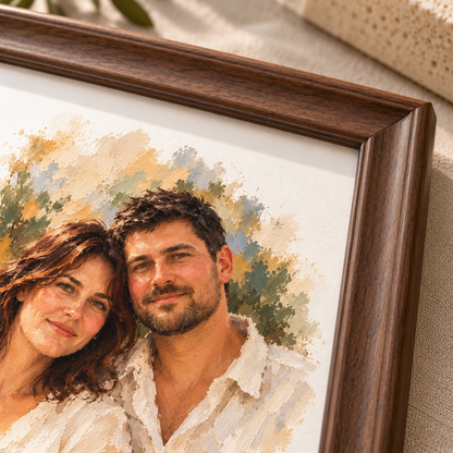 Custom Framed Couple Portrait – Gift-Wrapped